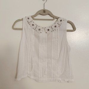 TOPSHOP Flower embroidered top